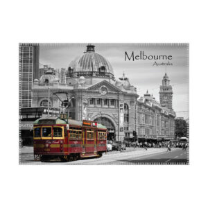Tea Towel Microfibre Melbourne Red Tram Spot Colour
