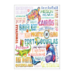 Tea Towel Microfibre FNQ Deborah Broughton Words