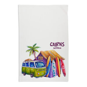 Tea Towel Organic Cotton White Cairns Deborah Broughton Greenie