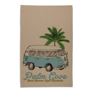 Tea Towel Organic Cotton Beige Side Kombi Palm Cove
