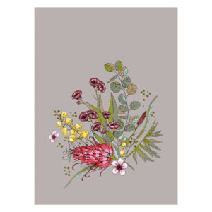 Tea Towel Microfibre Native Floral Bunch