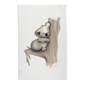 Tea Towel Organic Cotton White Fig Hill Farm Karla Koala
