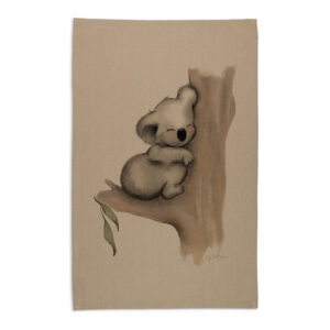 Tea Towel Organic Cotton Beige Fig Hill Farm Karla Koala