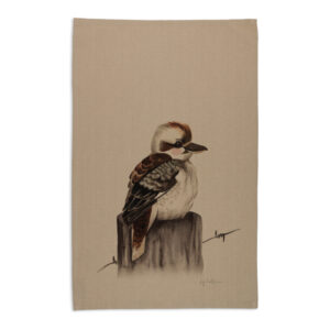 Tea Towel Organic Cotton Beige Fig Hill Farm Kit Kookaburra