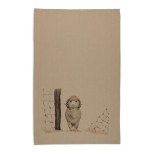 Tea Towel Organic Cotton Beige Fig Hill Farm Maverick Merino