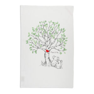 Tea Towel Organic Cotton White Mother's Day Koala Love