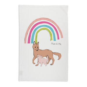 Tea Towel Organic Cotton White Mother's Day Dingos Mum & Me