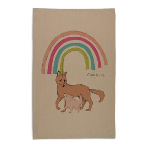 Tea Towel Organic Cotton Beige Mother's Day Dingos Mum & Me