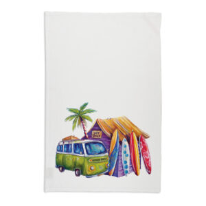 Tea Towel Organic Cotton White Deborah Broughton Greenie