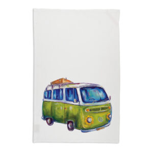 Tea Towel Organic Cotton White Deborah Broughton Greenie Kombi