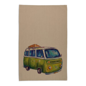 Tea Towel Organic Cotton Beige Deborah Broughton Greenie Kombi