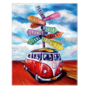 Tea Towel Microfibre Deborah Broughton Roadtrip Verical