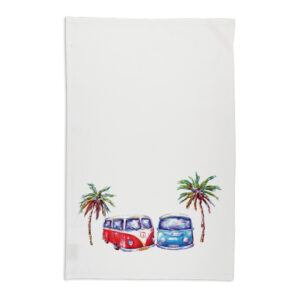 Tea Towel Organic Cotton White Deborah Broughton Summer Luvin'