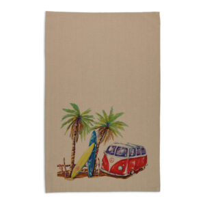 Tea Towel Organic Cotton Beige Deborah Broughton Surf
