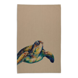Tea Towel Organic Cotton Beige Deborah Broughton Turtle