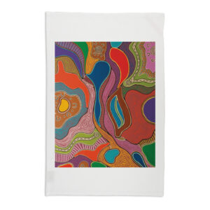 Tea Towel Organic Cotton White Sherry Johnstone Abundance