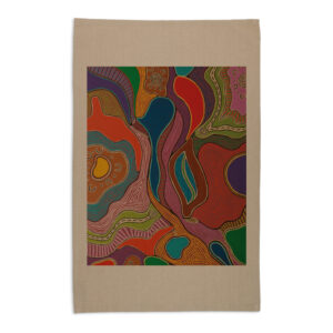 Tea Towel Organic Cotton Beige Sherry Johnstone Abundance