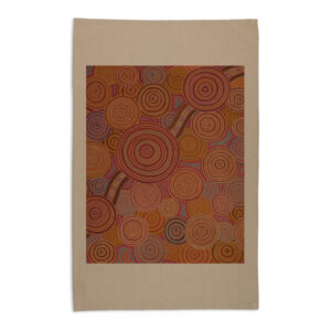 Tea Towel Organic Cotton Beige Sherry Johnstone Generational Journey