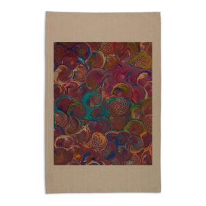 Tea Towel Organic Cotton Beige Sherry Johnstone Seashell Dreaming