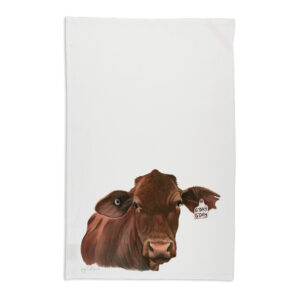 Tea Towel Organic Cotton White Fig Hill Farm Ruth