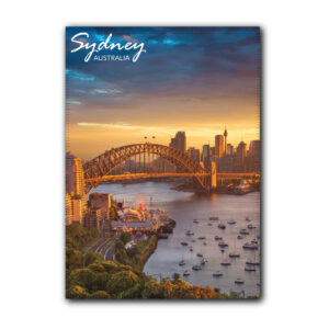 Tea Towel Microfibre Sydney Harbour Bridge Sunset