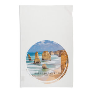 Tea Towel Organic Cotton White Twelve Apostles