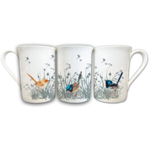 Fine Bone China Mug Grasslands Blue Wren