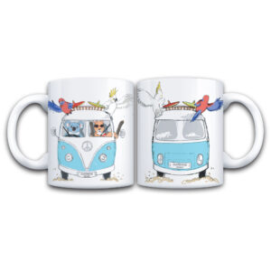 Mug Sunshine Coast Kombi with Animals