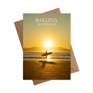 Greeting Card Ballina Surfer