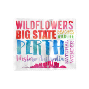 Lens Cloth Perth Words Watercolour