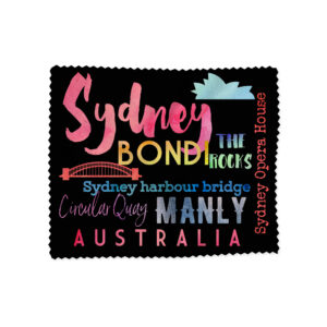 Lens Cloth Sydney Watercolour Words