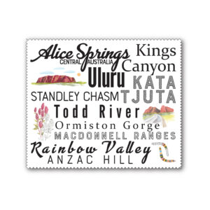 Lens Cloth Typography Alice Springs