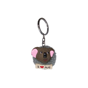 Keyring Wooden Koala Pom Pom