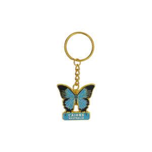 Keyring Enamel Cairns Glitter Ulysses Butterfly