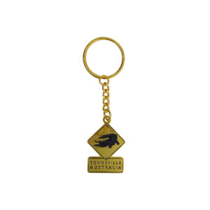 Keyring Enamel Townsville Roadsign Crocodile
