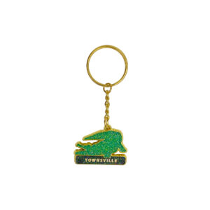 Keyring Enamel Townsville Glitter Crocodile