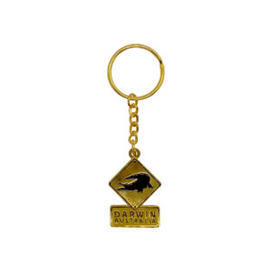 Keyring Enamel Darwin Roadsign Crocodile