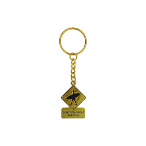 Keyring Enamel Great Ocean Road Roadsign Surfer