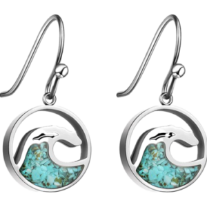 Earings Drop Sterling Silver Wave