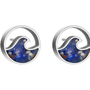 Earrings Stud Sterling Silver Wave