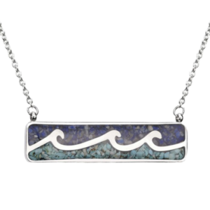 Necklace Bar Sterling Silver Wave