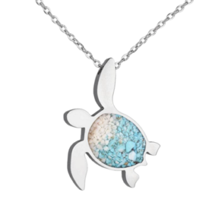 Necklace Shaped Sterling Silver Turtle