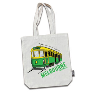 Tote Bag Cotton Melbourne Green Tram