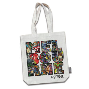 Tote Bag Cotton Melbourne Graffiti Words