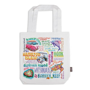Tote Bag Organic Cotton White The Whitsundays Deborah Broughton Words