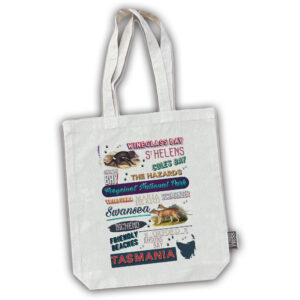 Tote Bag Cotton Tasmania East Coast Typography