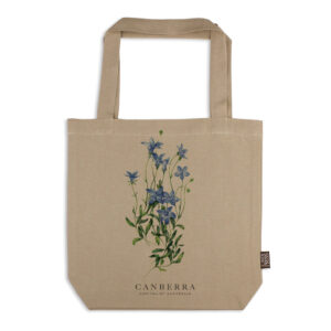 Tote Bag Organic Cotton Beige Bluebell Canberra Capital of Australia
