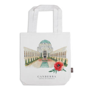 Tote Bag Organic Cotton White War Memorial Canberra Capital of Australia