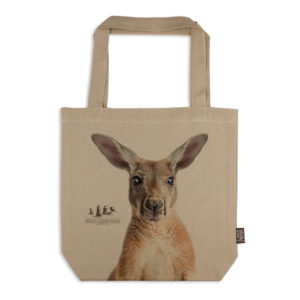 Tote Bag Organic Cotton Beige Kangaroo Head Great Ocean Road