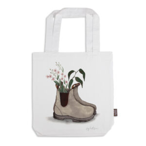 Tote Bag Organic Cotton White Fig Hill Farm Boot For You